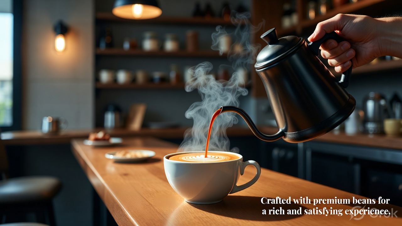 warm coffee in best popular cafe